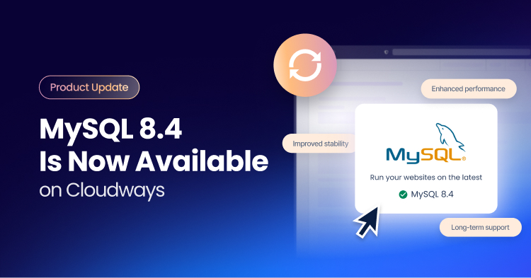 MySQL on Cloudways banner.