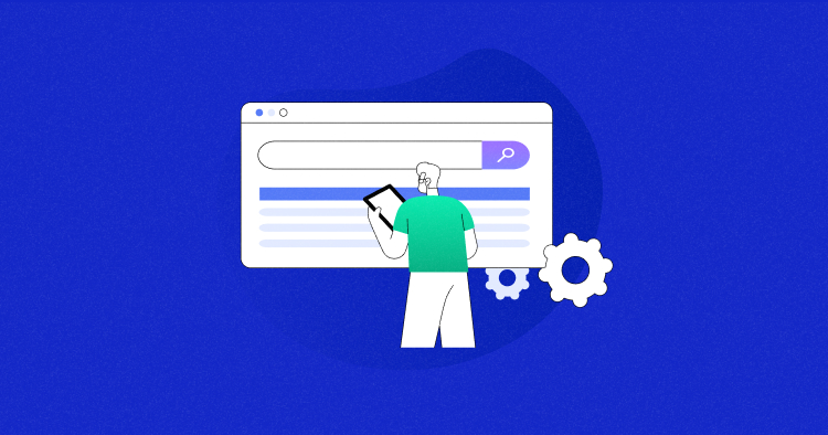 Blog banner showing a floor supervisor with clipboard monitoring a website page.