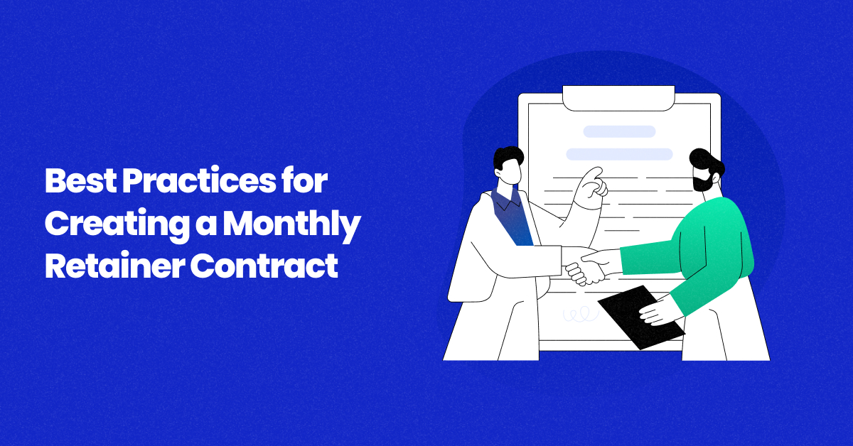 Monthly retainer contract