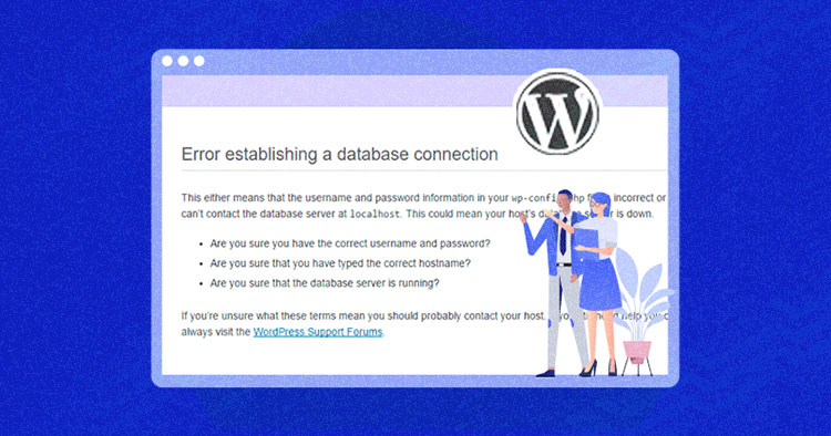 fix error establishing a database connection in wordpress