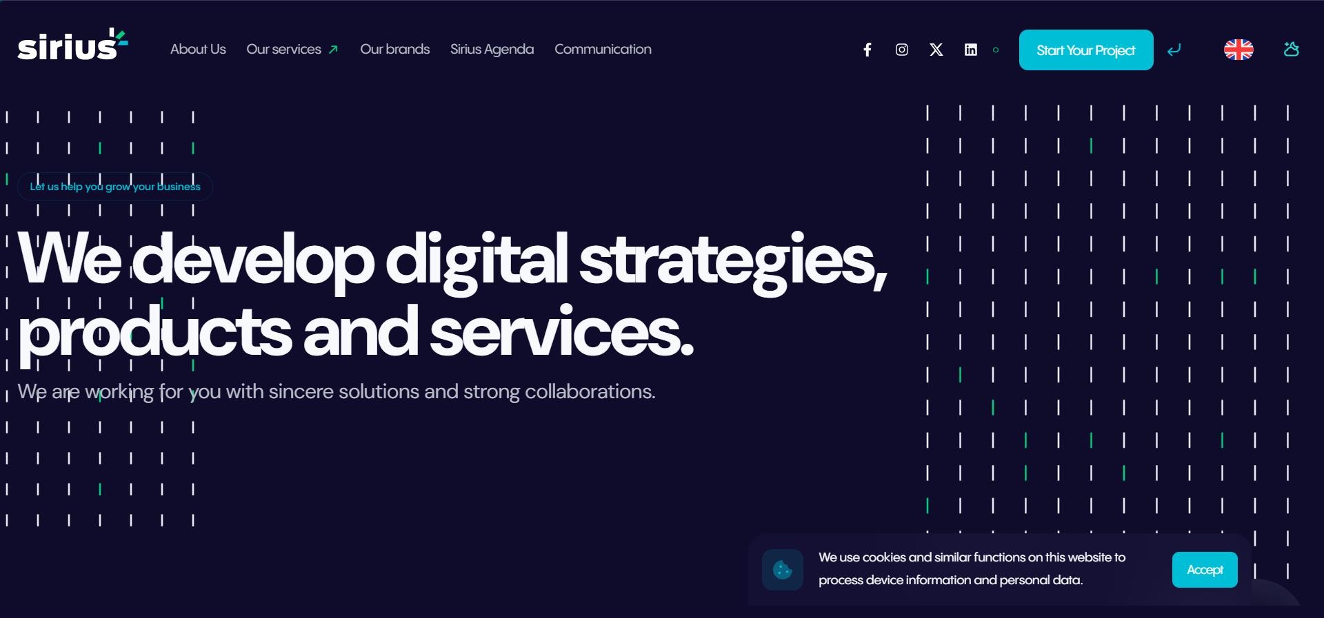 sirius interactive homepage