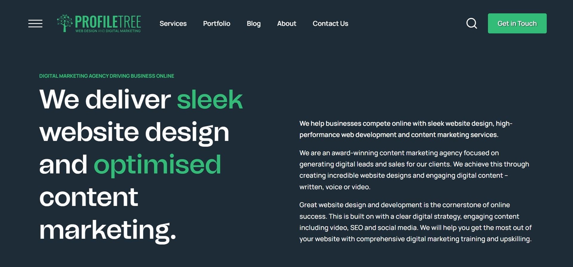 profiletree homepage