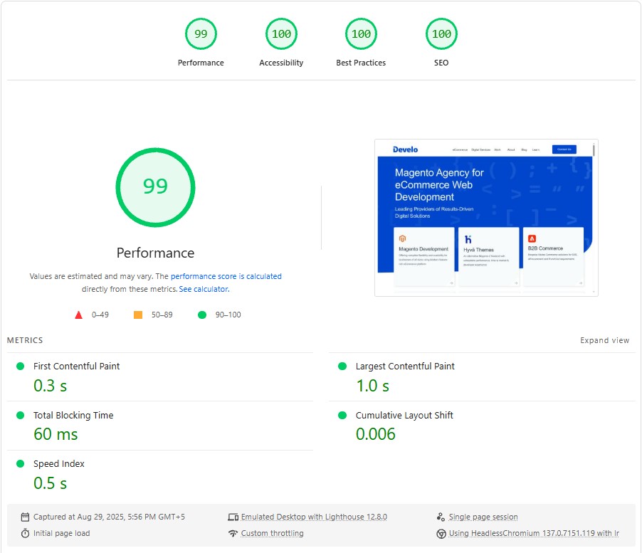 develo design performance report
