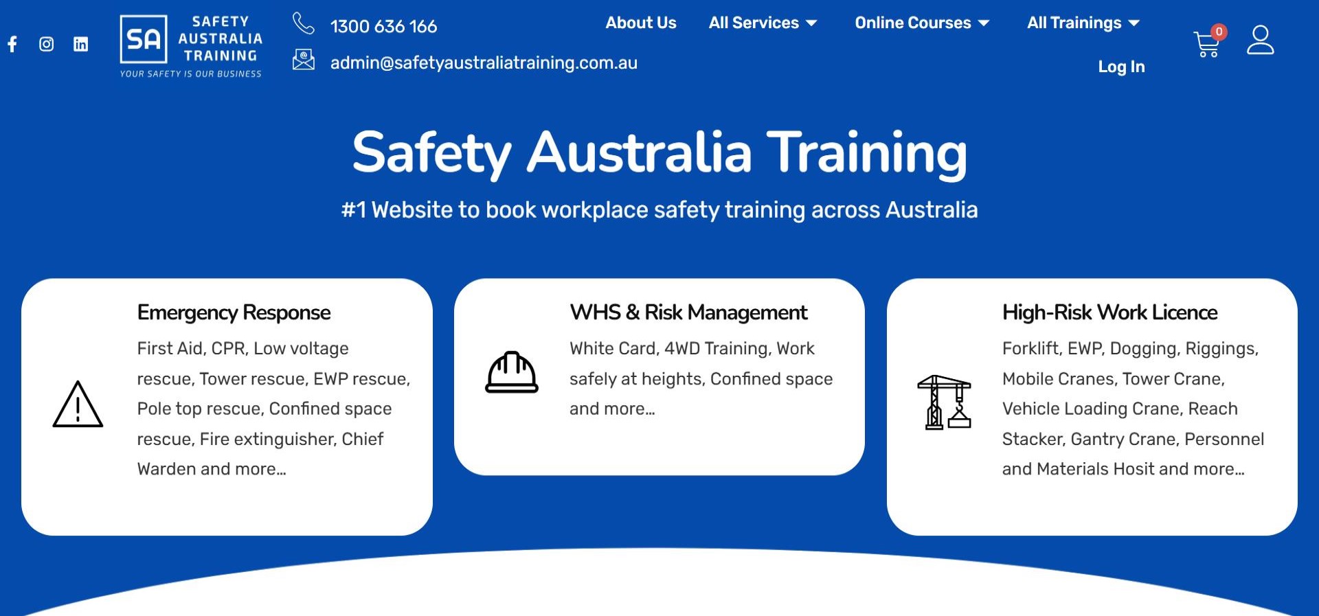 safety australia training homepage