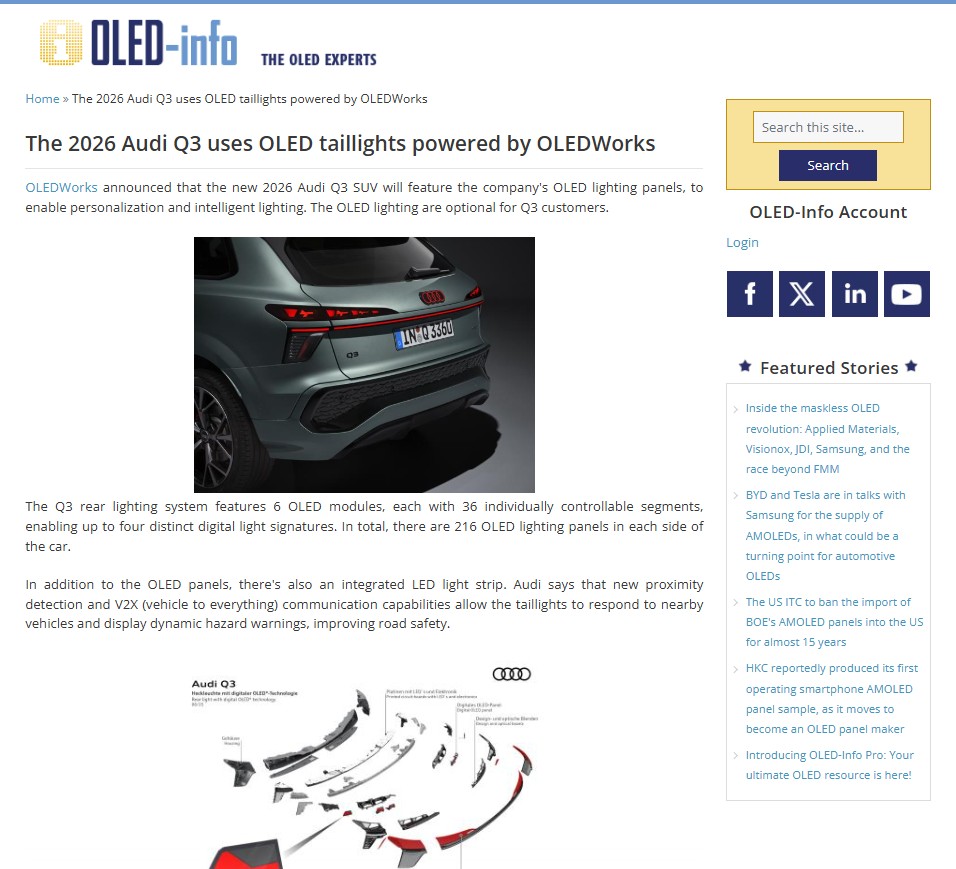 oled info news section